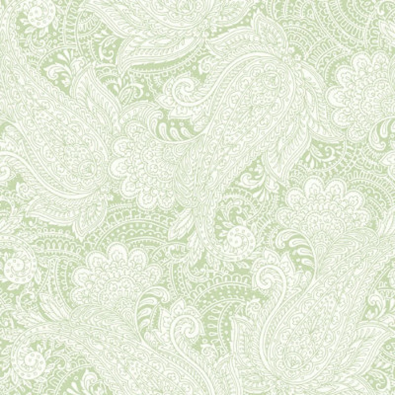 Image of Hoopla Walls Paisley Matt Wallpaper Mint