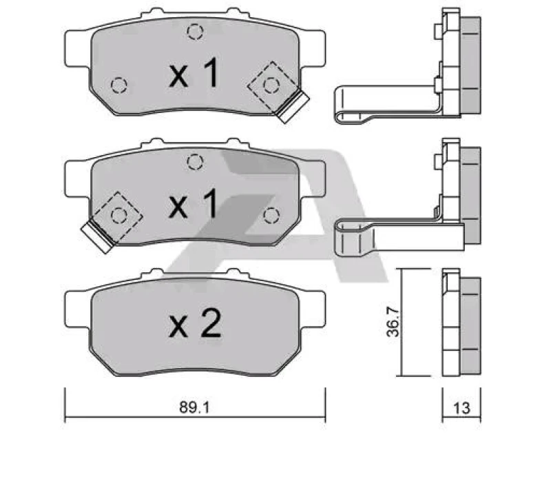 Image of AISIN Brake pad set AISIN BPHO-2900