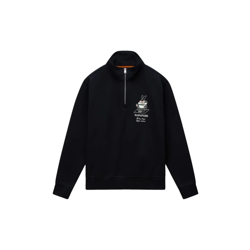 Image of Half-zip sweatshirt in French terry Napapijri Sol Noir Male XS