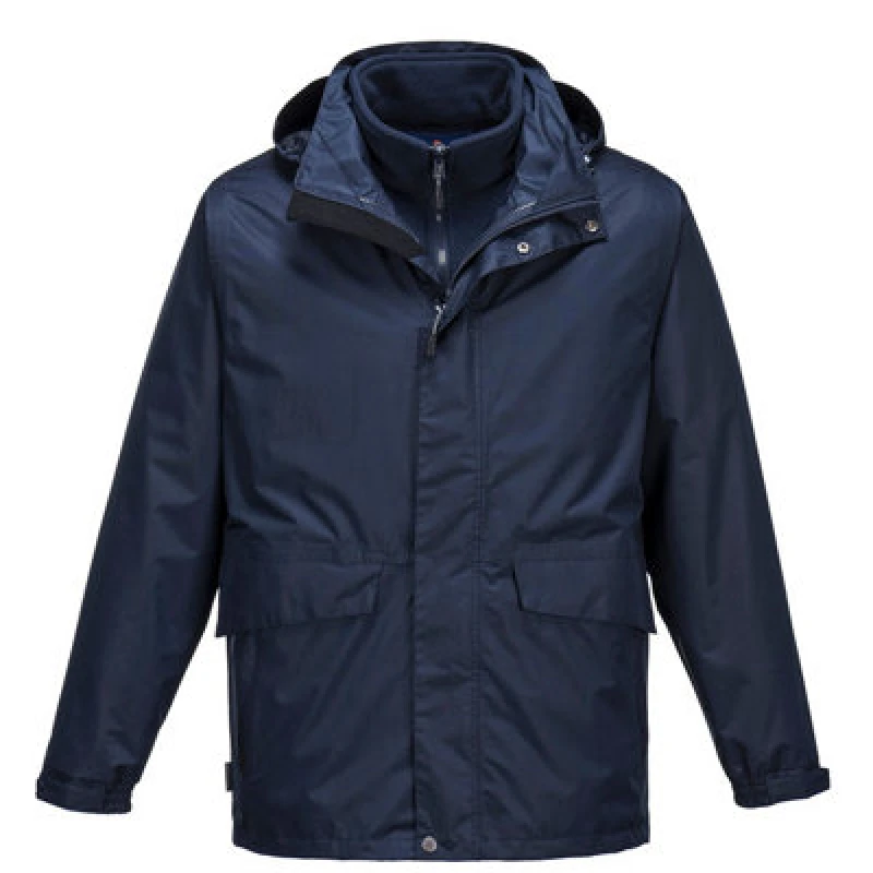 Image of Portwest Argo Breathable 3 in 1 Jacket S507NARXL Colour: Navy