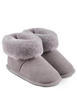 Image of Just Sheepskin Albery Sheepskin Bootie Slipper - Dove, Dove, Size 7, Women