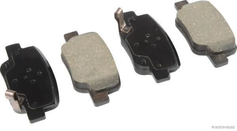 Image of HERTH+BUSS JAKOPARTS J3612021 Brake pad set Rear Axle, with acoustic wear warning, with anti-squeak plate Brake Pad Set,disc brake (402)