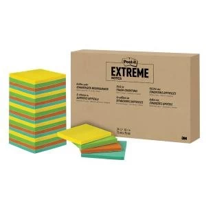 Image of Post-it Notes Extreme 76 x 76mm Assorted Pack of 24 EXT33M-24-EU1
