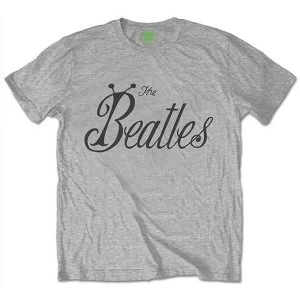 Image of The Beatles Bug Logo Mens Large T-Shirt - Grey