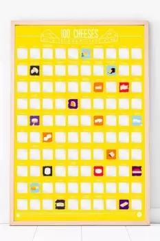 Image of 100 Cheeses Scratch Off Bucket List Poster