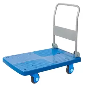 Image of 300kg Two-Tier Platform Trolley with Silent Castors - 730 x 900 x 600mm (H x W x D)