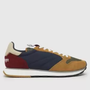 Image of HOFF track & field helike trainers in brown & navy