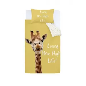 Image of Catherine Lansfield Christmas Giraffe Easy Care King Size Duvet Cover Set
