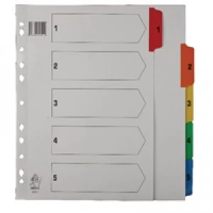 Image of Nice Price Multicoloured A4 1-5 Mylar Index WX01518