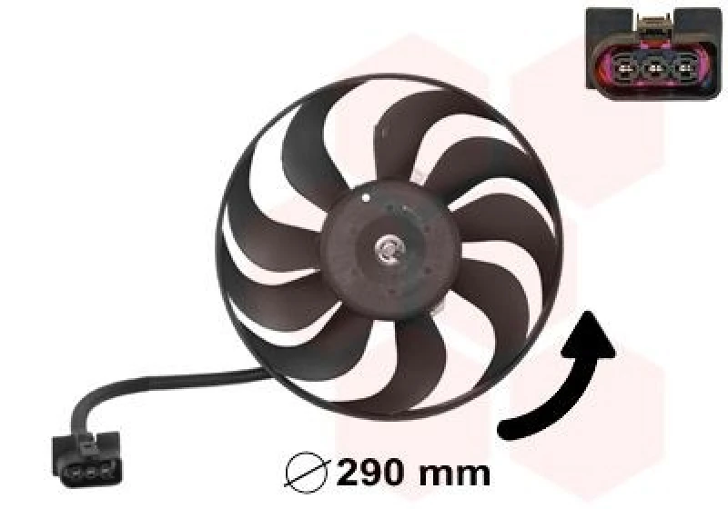 Image of VAN WEZEL Fan, radiator VAN WEZEL 5888745