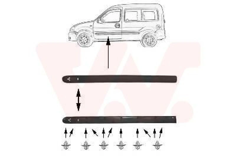 Image of VAN WEZEL Door moulding trim VAN WEZEL 4310427