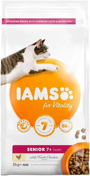 image of Iams Vitality Fresh Chicken Senior Cat Food 2kg