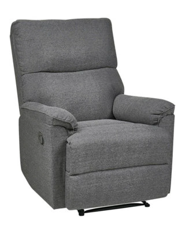 Image of Beliani Recliner Chair Everton With Footrest Fabric Grey