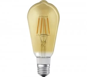 Image of LEDVANCE SMART Filament Edison Dimmable LED Light Bulb - E27, Yellow
