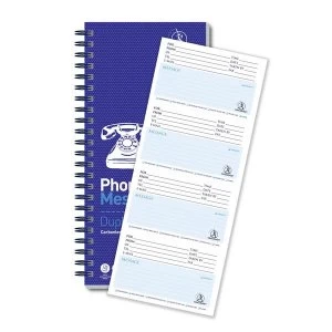 Image of Challenge Wirebound Administration Book Telephone Message 320 Messages 4Page 280x141mm Single