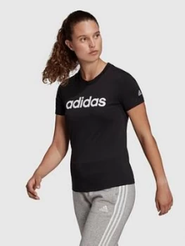 Image of Adidas Essentials Linear T-Shirt - Black