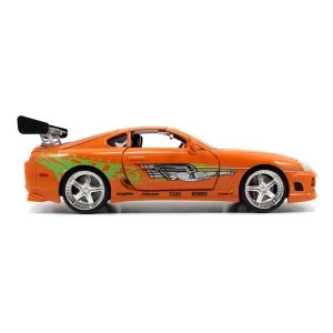 Image of Fast & Furious - 2 Fast 2 Furious Brians 1995 Toyota Supra Sports Die-cast Toy Car (Orange)