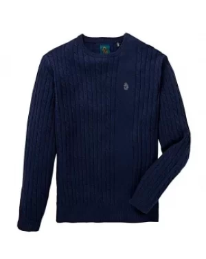 image of Luke Sport Spencer Cable Knit Jumper Reg