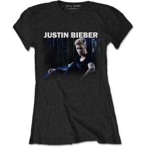 Image of Justin Bieber - Mirror Womens Large T-Shirt - Black