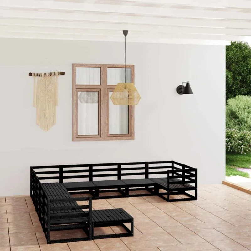 Image of VIDAXL 11 Piece Garden Lounge Set Solid Pinewood Vidaxl 8720286471517