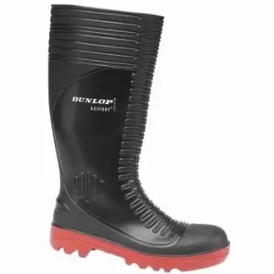 Image of Dunlop Acifort A252931 Ribbed Full Safety Wellington / Mens Boots (40 EUR) (Black)