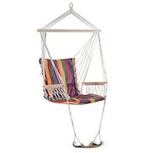 Image of Outsunny Hammock 84A-016RD Cotton, Hardwood Red