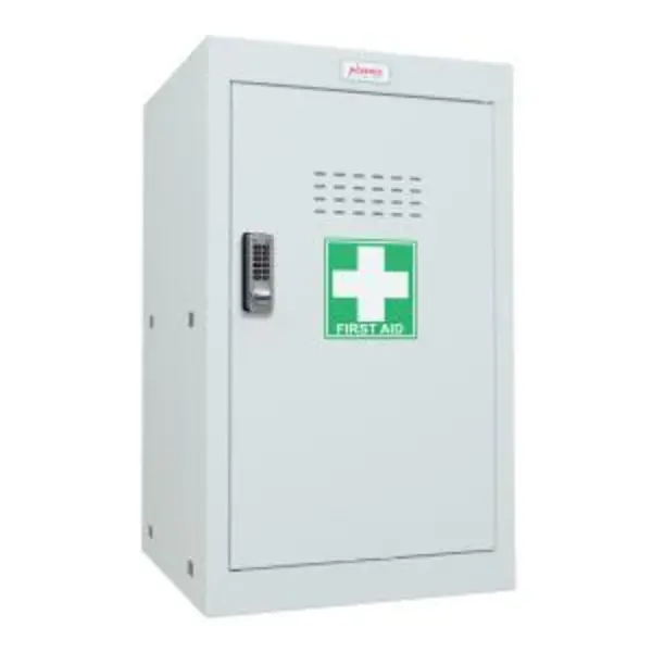 image of Phoenix MC Series Size 3 Cube Locker in Light Grey with Electronic