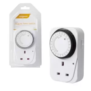 image of Kingavon 24 Hour Programmable Plug In Mains Timer Switches with 15 Minute Segments