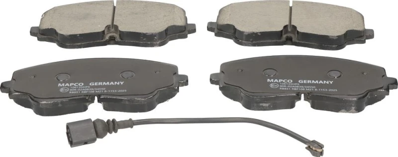 Image of MAPCO 106135HPS Brake pad set Front Axle, incl. wear warning contact Brake Pad Set,disc brake (402)