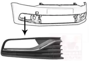 Image of VAN WEZEL Bumper Grill VW 5814594 6C0854662,6C0854662C,6C0854662CRYP Bumper Grille,Grille Assembly,Ventilation Grille, bumper 6C0854662RYP