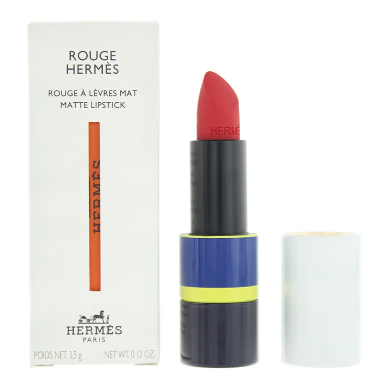 Image of Hermes Paris Matte Lipstick 47 Mat Rouge Cinetique Lipstick 3.5g