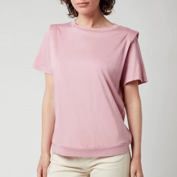 Image of Ted Baker Womens Klaaraa Structured Shoulder T-Shirt - Dusky Pink - UK 12