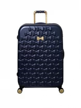 Image of Ted Baker Beau Large 4 Wheel Navy Suitcase