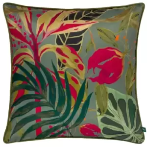 Image of Kali Jungle Foliage Cushion Green / 50 x 50cm / Polyester Filled