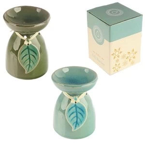Image of Tropical Leaf Ceramic Oil Burner (1 Random Supplied)