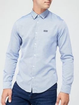 Image of Hugo Boss Brod Textured Shirt Medium Blue Size L Men