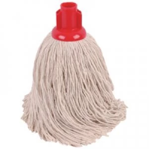 image of 2Work 14oz Twine Rough Socket Mop Red Pack of 10 PJTR1410I