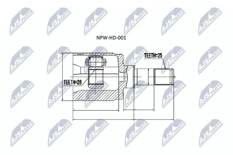 Image of NTY CV joint kit NTY NPW-HD-001