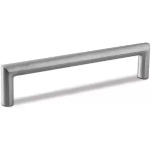 image of Door Pull Handle Stainless Steel c Bar Straight Fixing Bolts - Size 128mm - Pack of 20