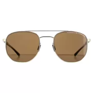 Image of Round Gold Brown Ar Comfort Blue P8695