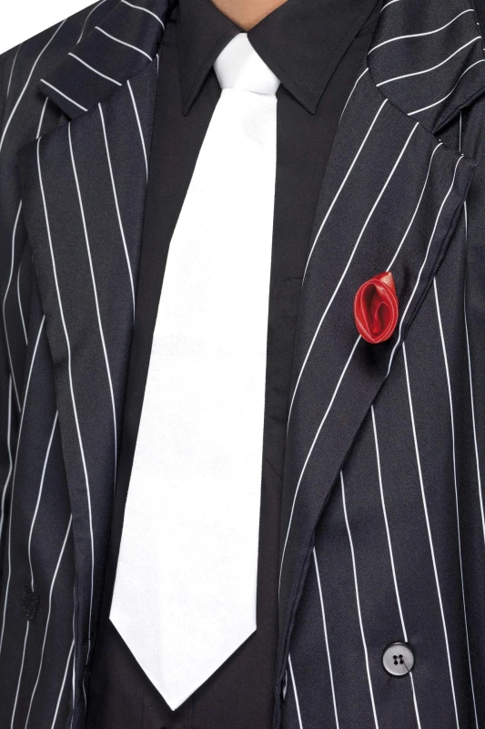 Image of Smiffys Smiffys Gangster Tie White White