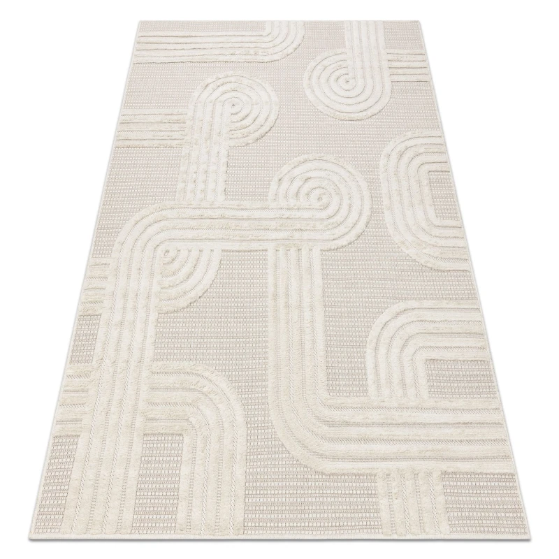 Image of RugsX Carpet Santo Sisal 1001 Geometric White 120X170 Cm