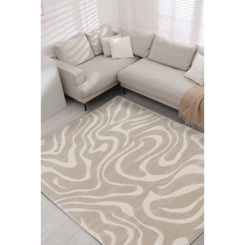 Image of Homemaker Reef Ripple Rug Natural Berber Rugs 120x170cm Beige 40230369125