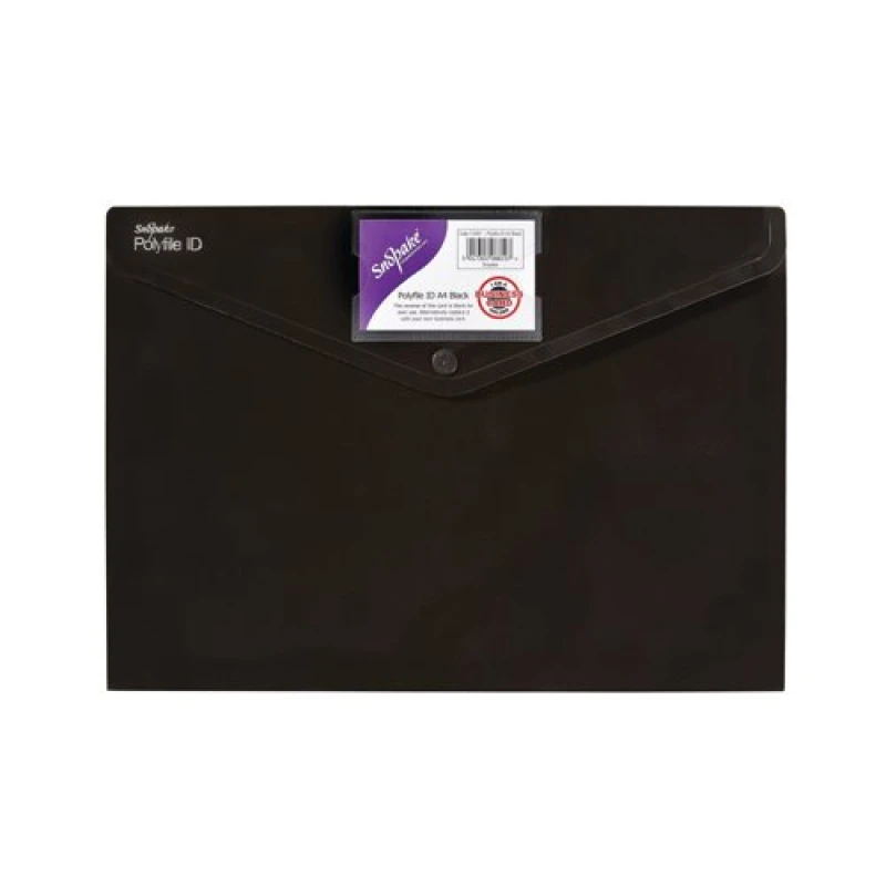 Image of Snopake Snopake Polyfile ID A4 Polypropylene Black (Pack of 5) 12491 12491