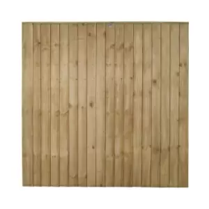 Image of Forest Garden - Forest 6' x 6' Pressure Treated Vertical Closeboard Fence Panel (1.83m x 1.85m) - Natural Timber