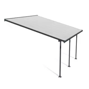 Image of Palram - Canopia Feria Grey Non-Retractable Awning, (L)4.25M (H)3.05M (W)3.85M