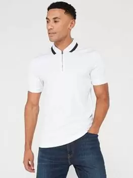 Image of BOSS Polston 33 Slim Fit Polo Shirt - White, Size 2XL, Men