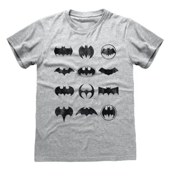 Image of DC Batman - Icons Unisex Large T-Shirt - Grey