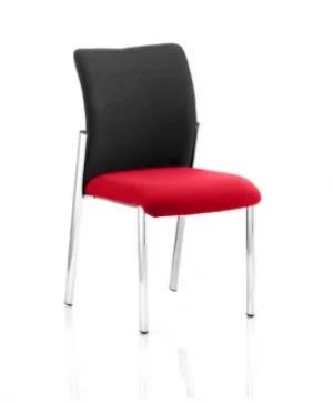 Image of Academy Black Fabric Back Bespoke Colour Seat Without Arms Post Box Red