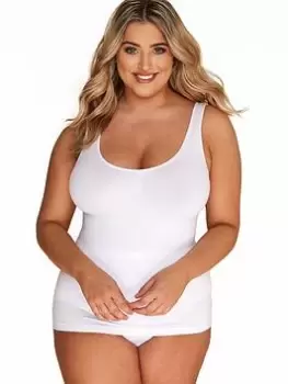 Image of Yours Seamless Control Vest - White, Size 26-28, Women